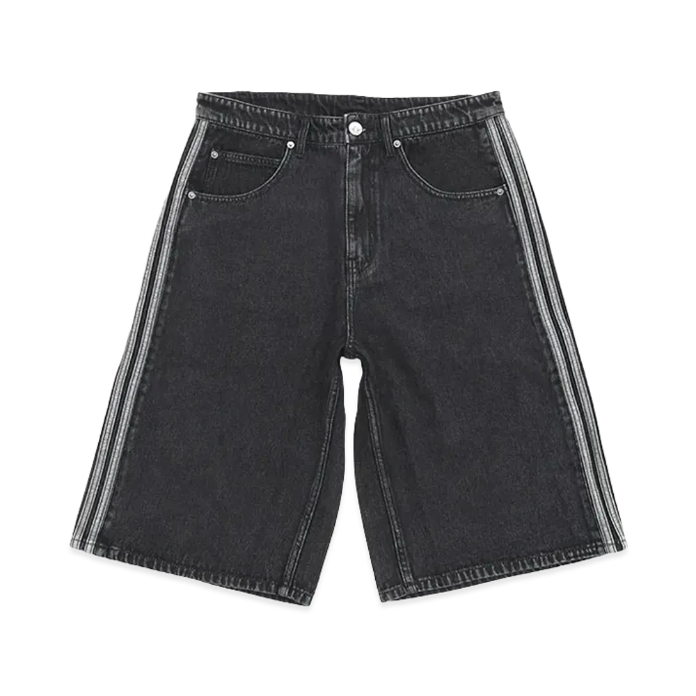 adidas Firebird Adicolor Denim Shorts "Black"