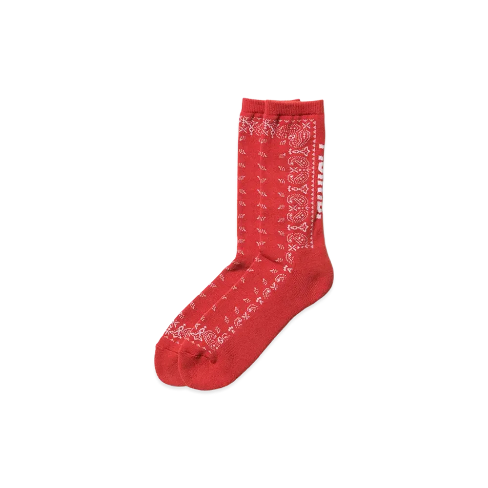 F.C.Real Bristol Bandana Socks "Red"