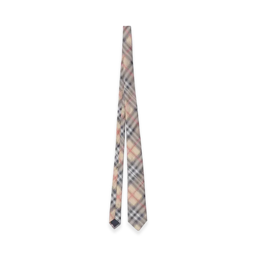Burberry Check Silk Tie "Sand Beige"