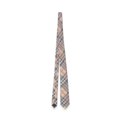 Burberry Check Silk Tie "Sand Beige"