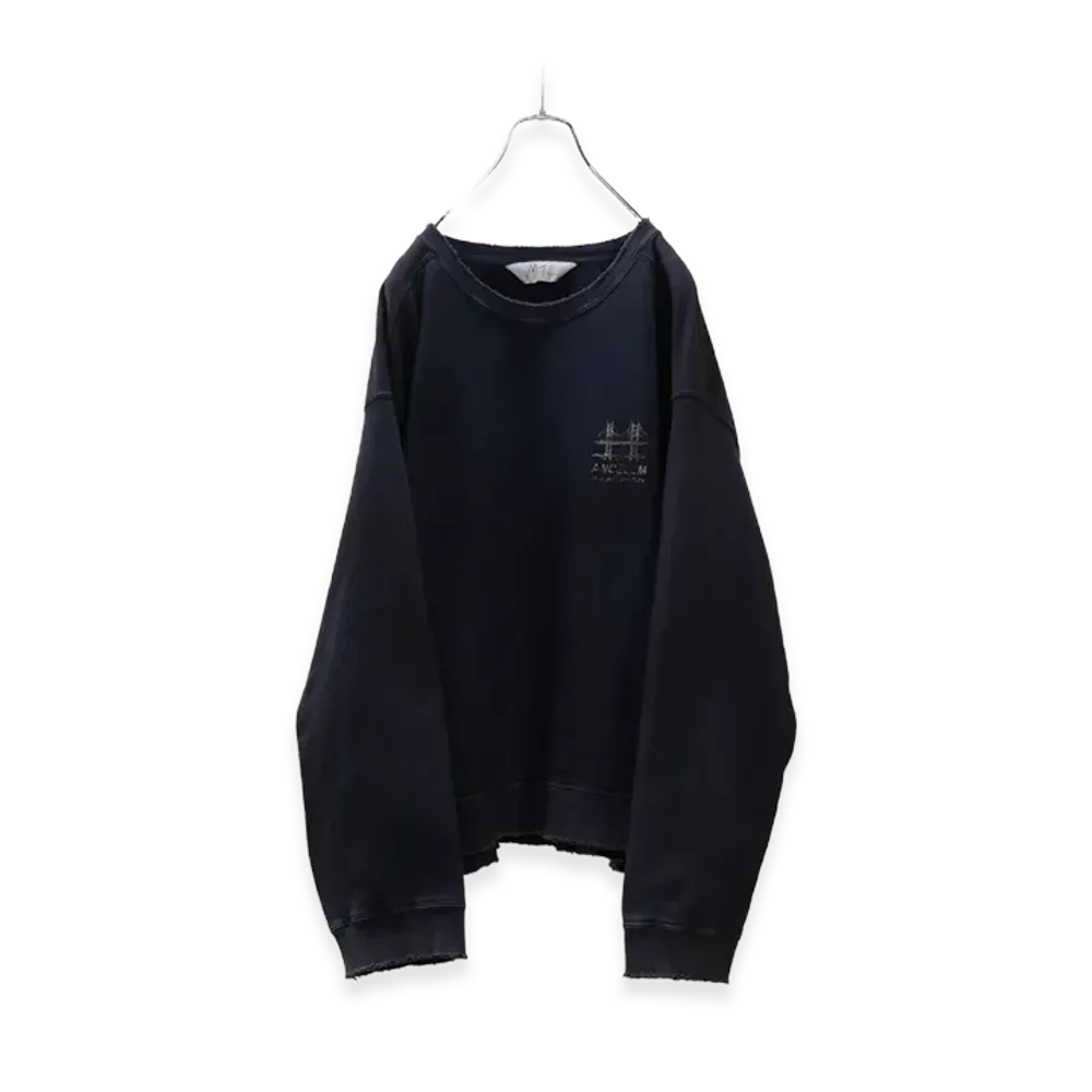 ANCELLM Bridge Sweat Shirt "Navy"