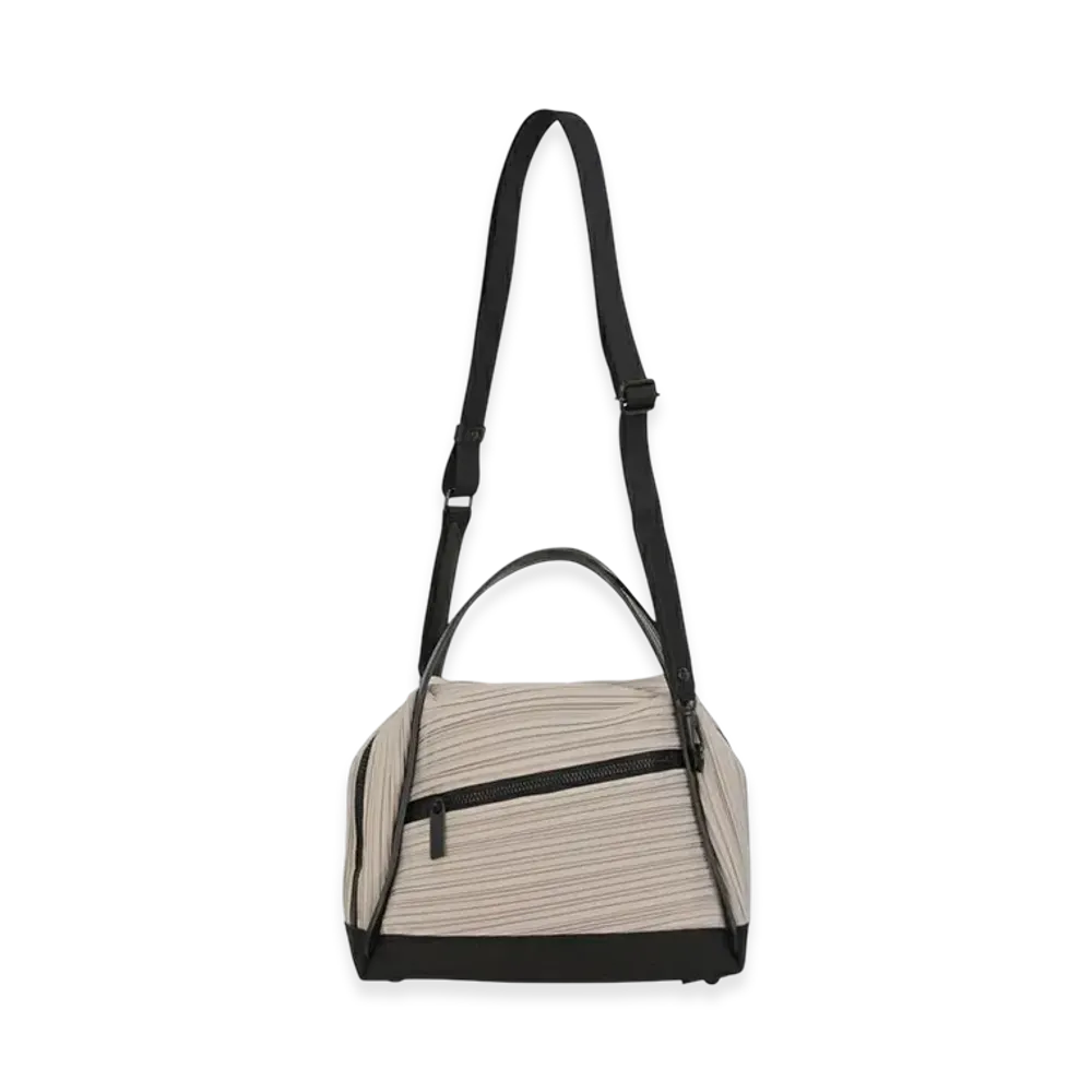 PLEATS PLEASE ISSEY MIYAKE Bias Pleats Bag "Light Gray"