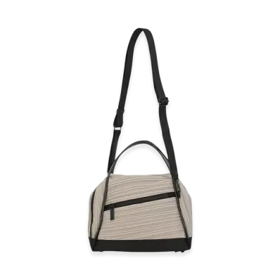 PLEATS PLEASE ISSEY MIYAKE Bias Pleats Bag "Light Gray"