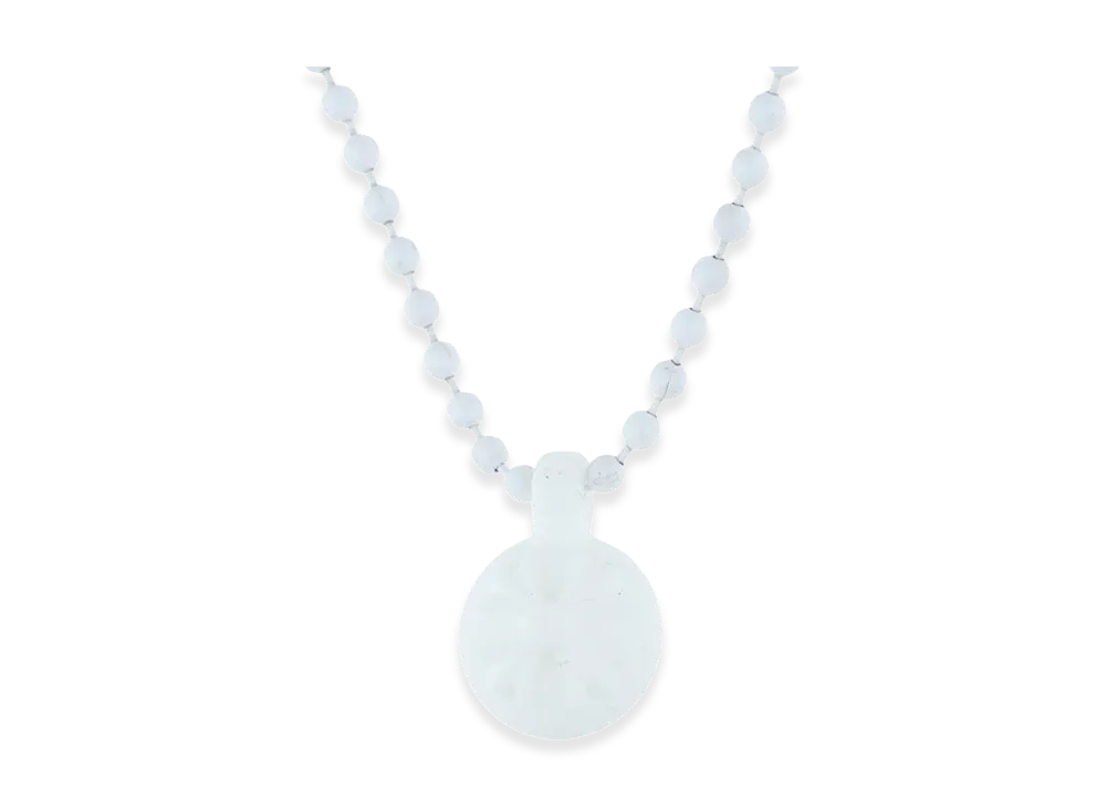 Chrome Hearts Rubber Crossball Silicon Necklace "White"