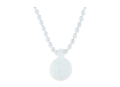 Chrome Hearts Rubber Crossball Silicon Necklace "White"