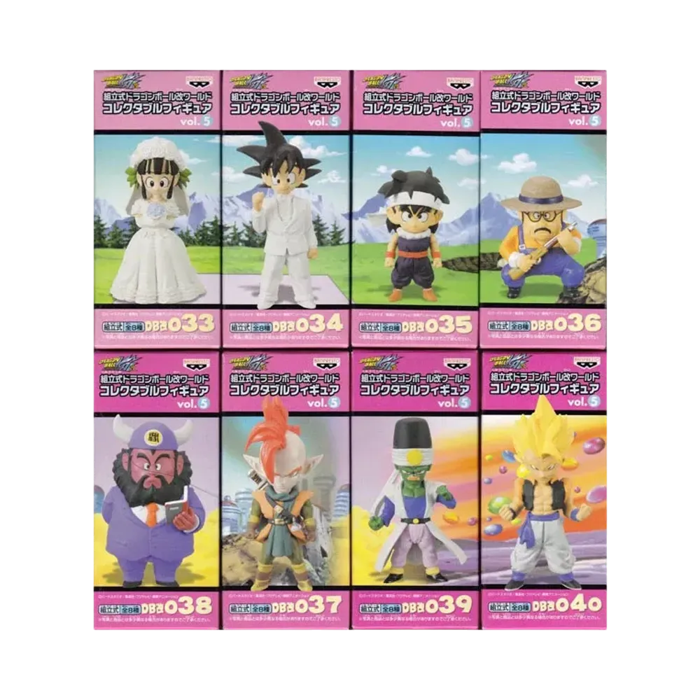 Banpresto Assembly Dragon Ball Kai World Collectable Figure Vol.5 Complete 8 Piece Set