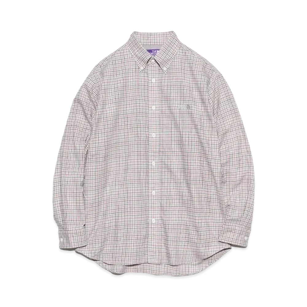 The North Face PURPLE LABEL Button Down Tattersall Field Shirt "Beige"