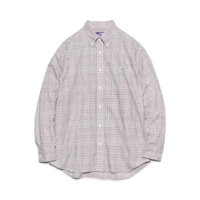The North Face PURPLE LABEL Button Down Tattersall Field Shirt "Beige"