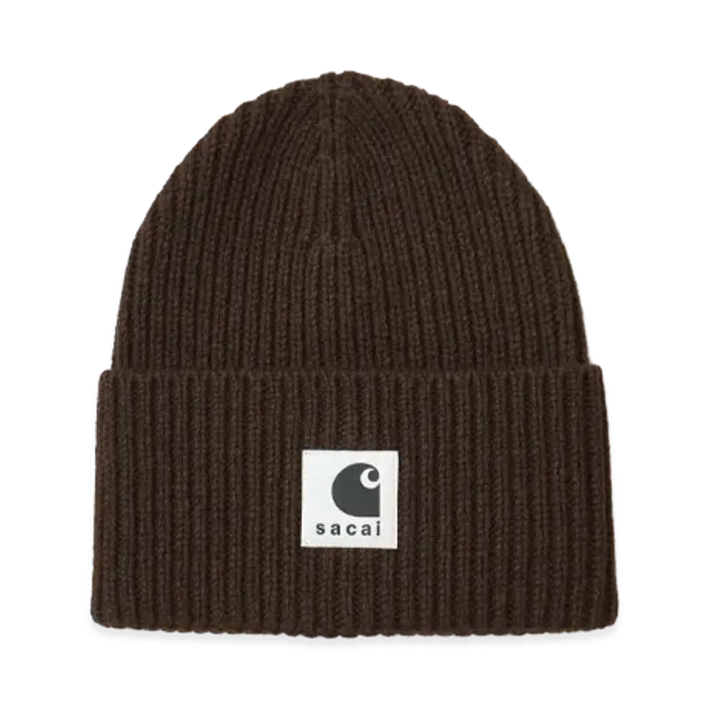 sacai x Carhartt WIP Wool Knit Beanie "Dark Beige"