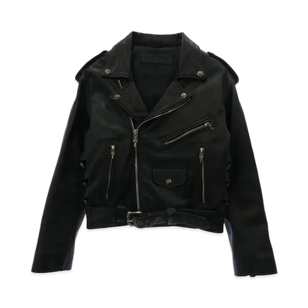 Chrome Hearts JJ Dean Dagger Riders Leather Jacket "Black"