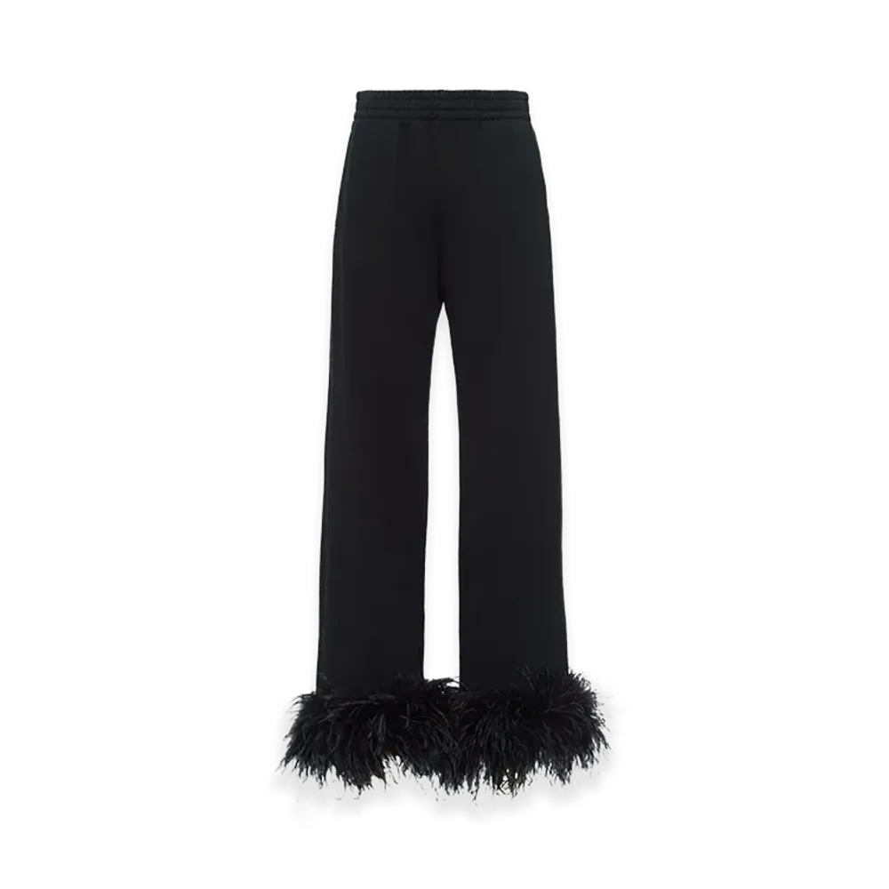 PRADA Women's Feather Pants "Black"