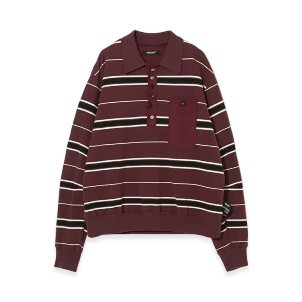 UNDERCOVER Cotton Polo Shirt "Bord Border"