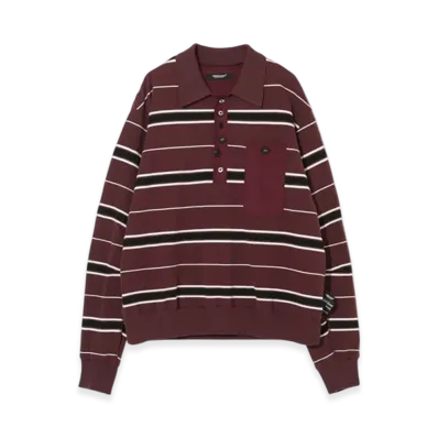 UNDERCOVER Cotton Polo Shirt "Bord Border"