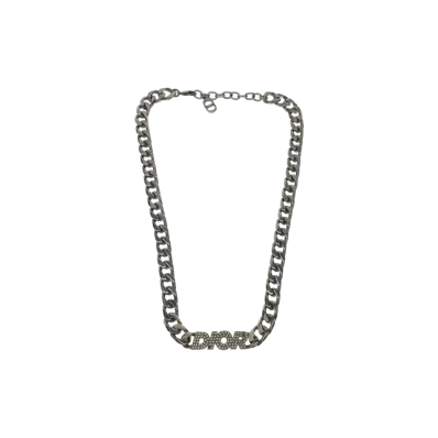 Dior Chain Link Necklace "Silver"