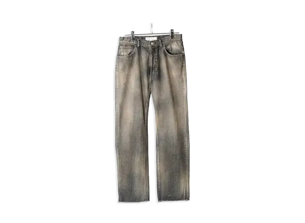 ANCELLM Cut-Off Length Denim Pants "Black"