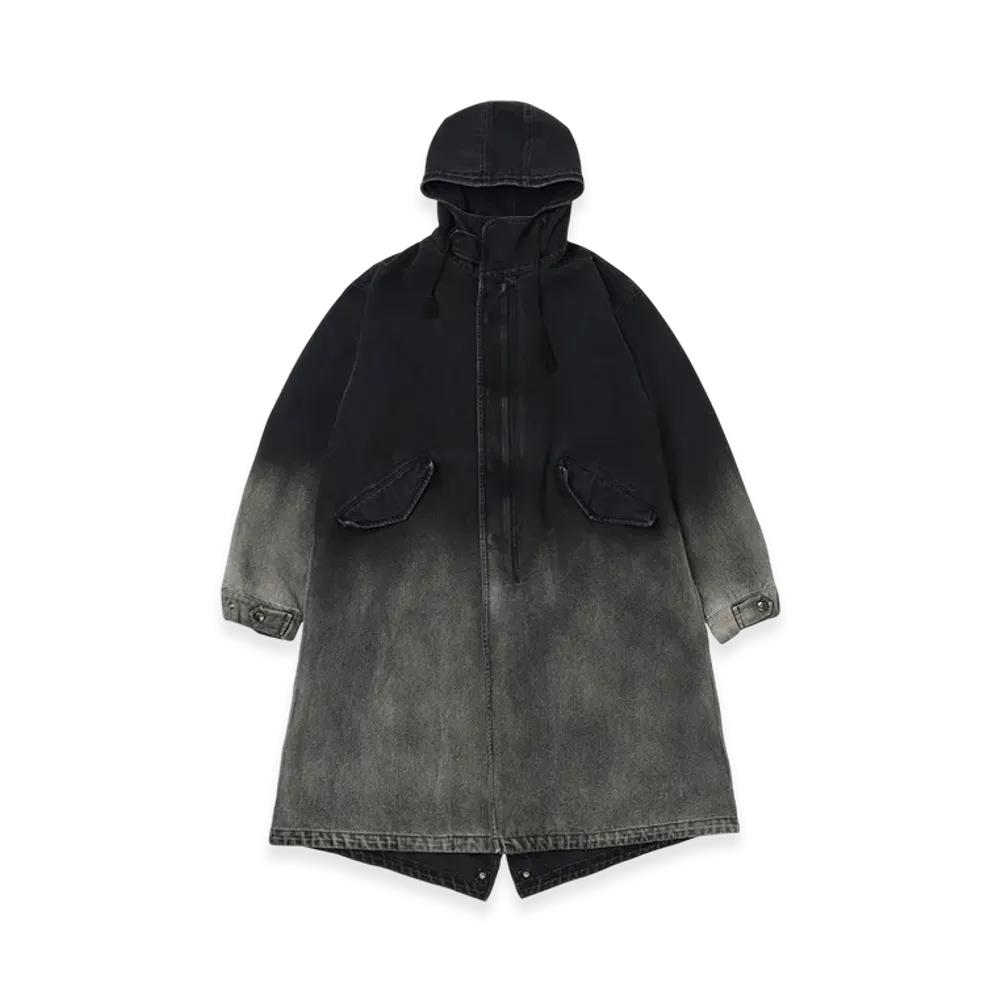 Ground Y x CHAINSAW MAN Collaborate Collection Bleach Wash Chainsaw Coat "Black"