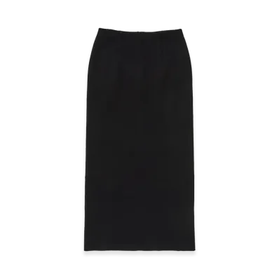AURALEE Women's Double Faced Silk Cotton Knit Skirt "Black"