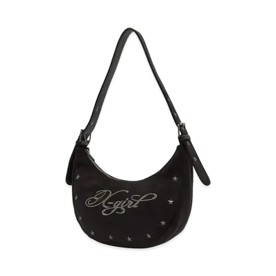X-Girl Women's Faux Suede Shoulder Bag "Black"
