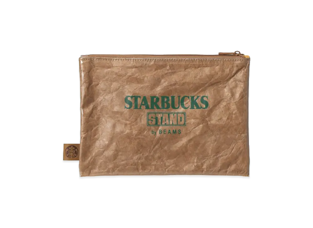 STARBUCKS STAND x BEAMS PVC Pouch "Beige"