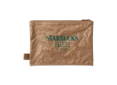 STARBUCKS STAND x BEAMS PVC Pouch "Beige"