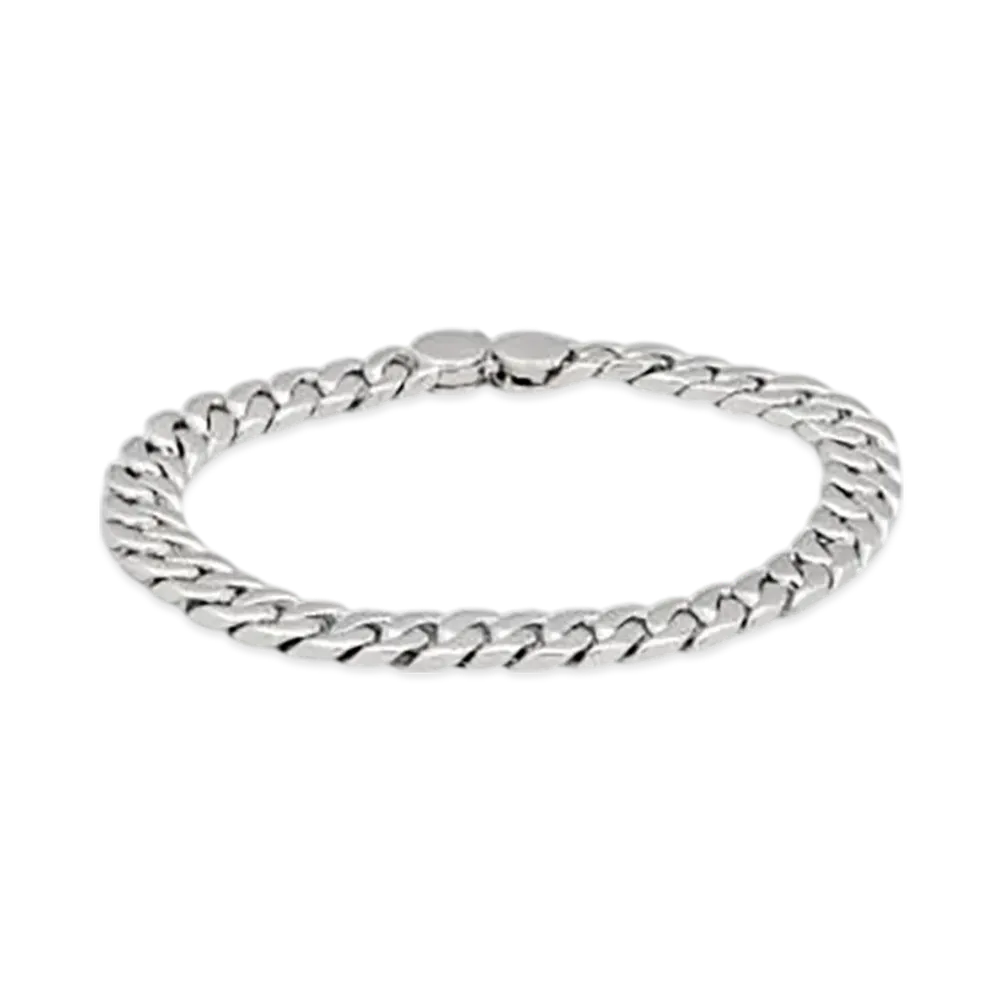 TOMWOOD Curb Bracelet Seven 7.7 "Silver"