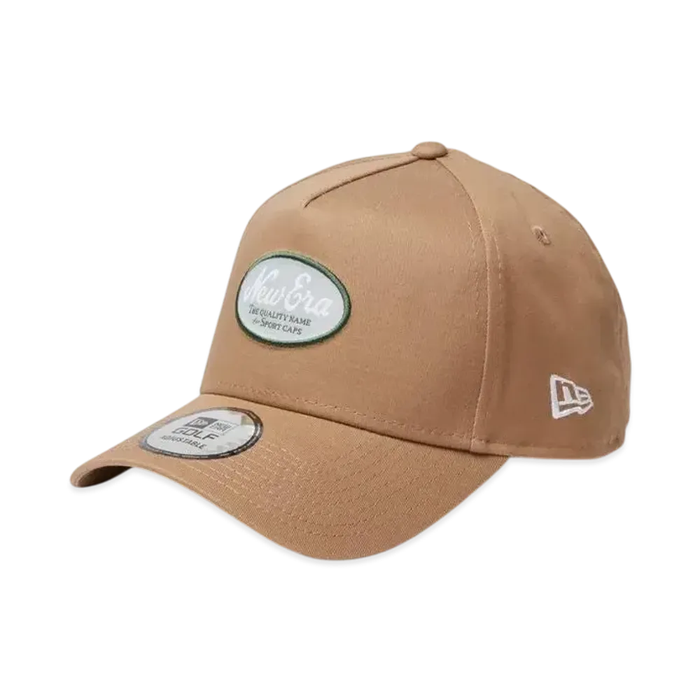 NEW ERA Golf 9Forty A-Frame Stretch Cotton Washable Oval Logo "Khaki"