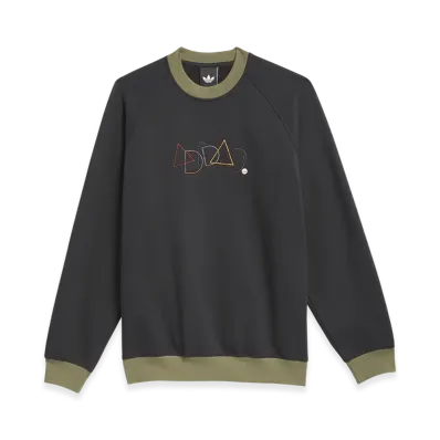 adidas Skateboarding Embroidered G Crew Neck Sweater "Black"