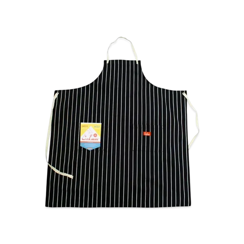 COOKMAN Long Apron Stripe "Stripe/Black"