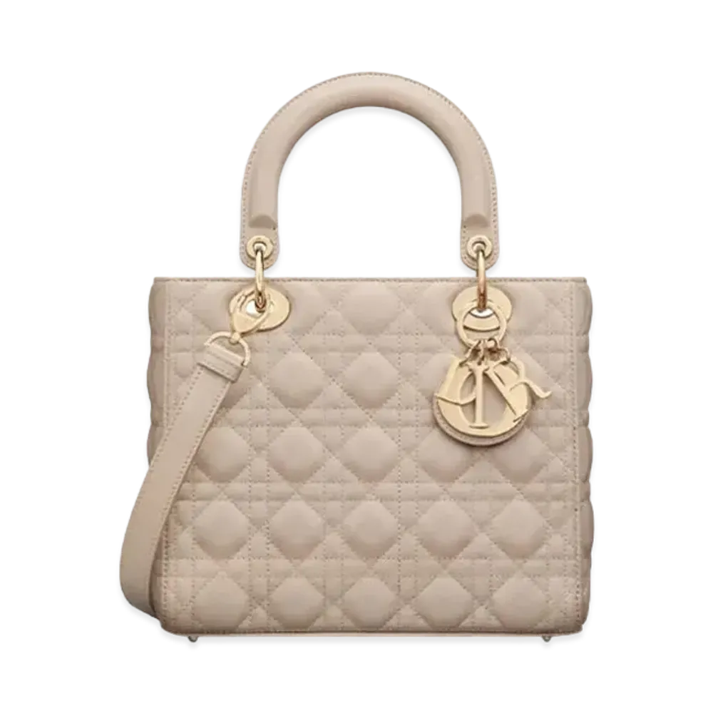 Dior Medium Lady Bag "Powder Beige"