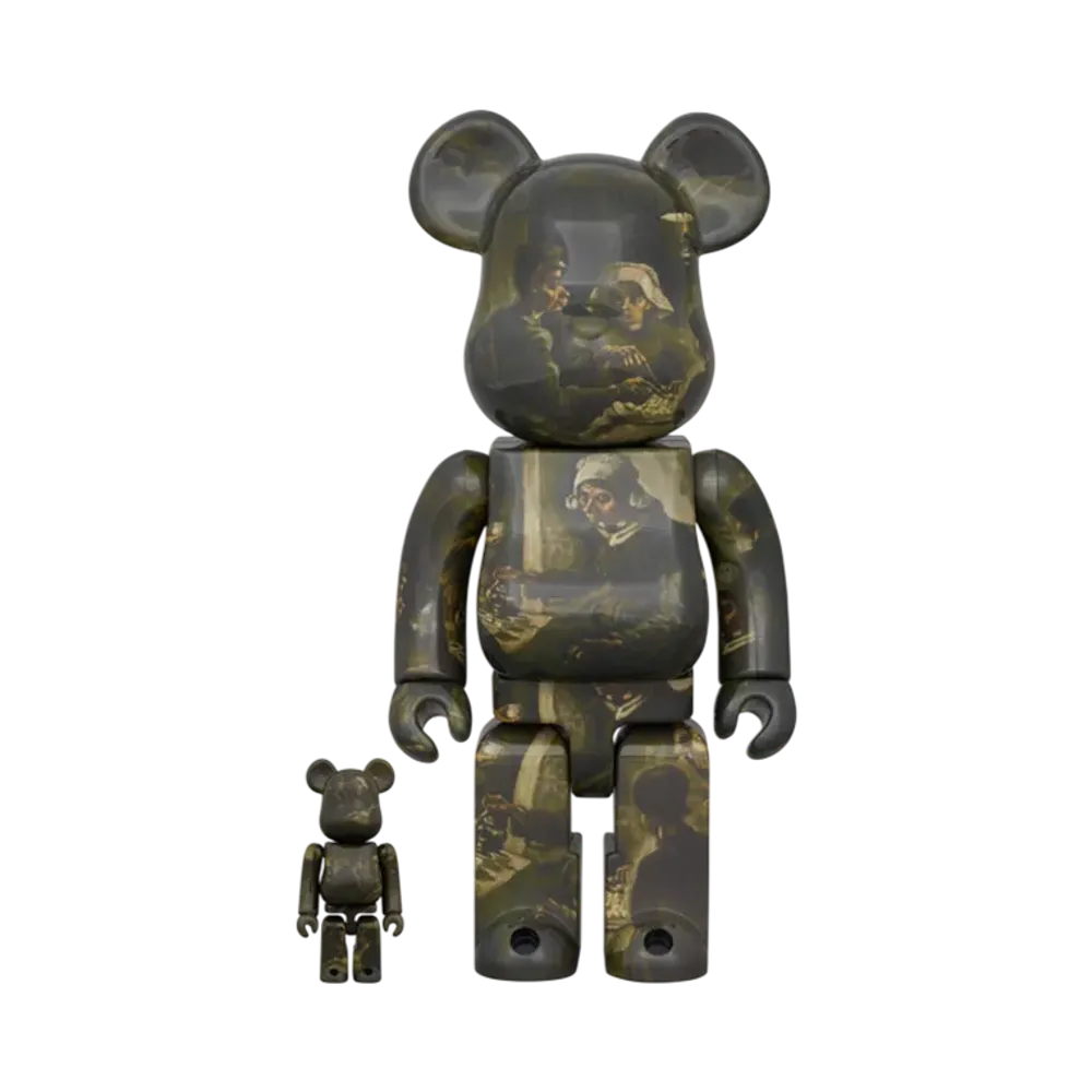MEDICOM TOY "BEARBRICK" Van Gogh Museum The Potato Eaters 100% & 400%