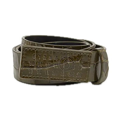 MM6 Maison Margiela Croco Print Belt "Olive"