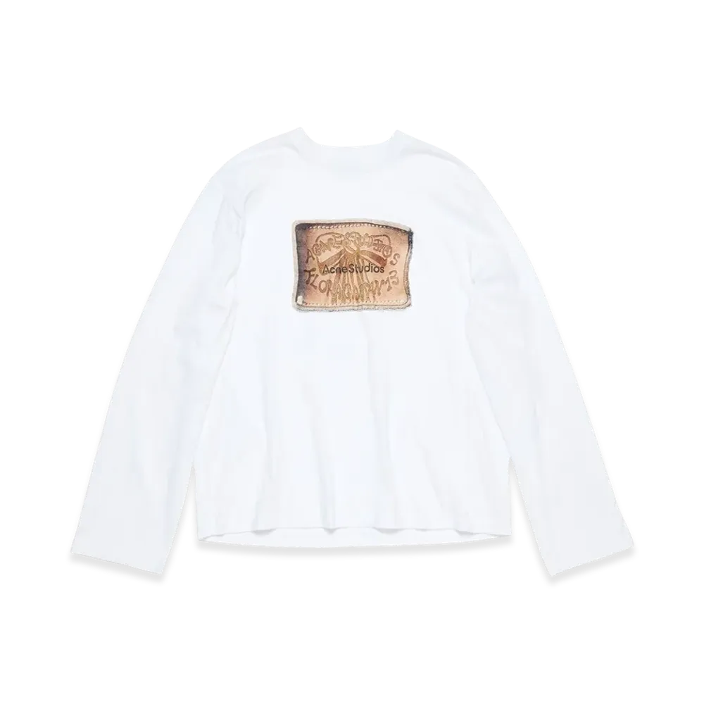 Acne Studios Printed Long Sleeve T-Shirt "White"