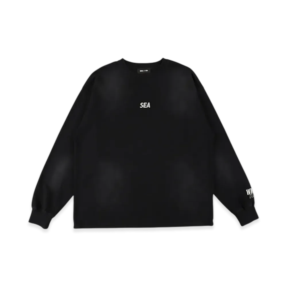 WIND AND SEA Sulfur Dyeing Logo L/S Tee "Black"