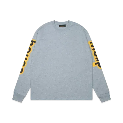 drew house drew house ls hug tee "Heather Grey"
