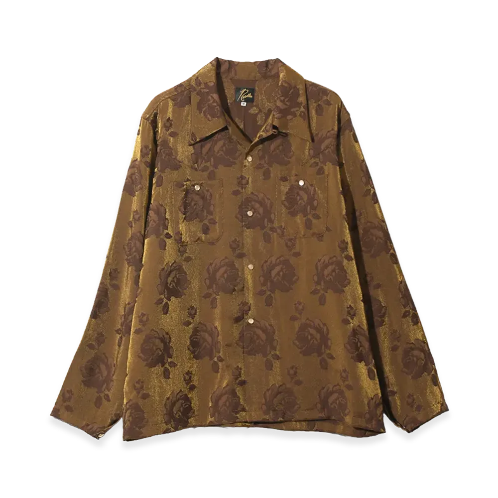 NEEDLES Cowboy Oneup Shirt Rose Jacquard "Brown"