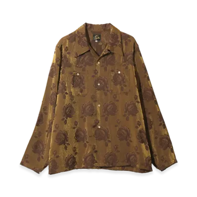 NEEDLES Cowboy Oneup Shirt Rose Jacquard "Brown"