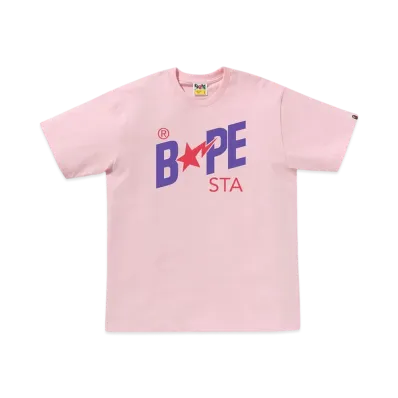 A BATHING APE Colors Bape Sta Tee "Pink"