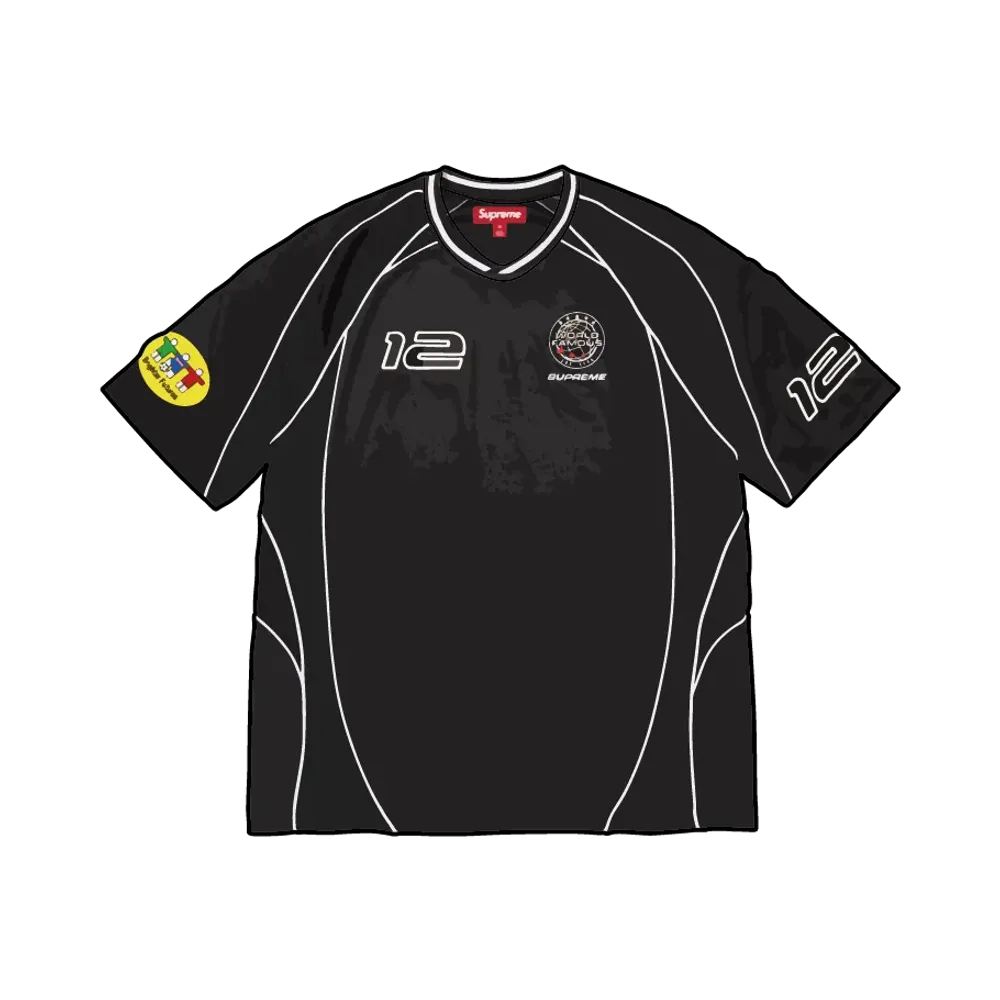 Supreme Piping Soccer Jersey "Black"