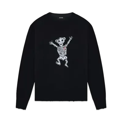 WE11DONE Bolt Teddy Knit Sweater "Black"