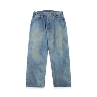 A.PRESSE No.37 Washed Wide Denim Pants "Indigo"