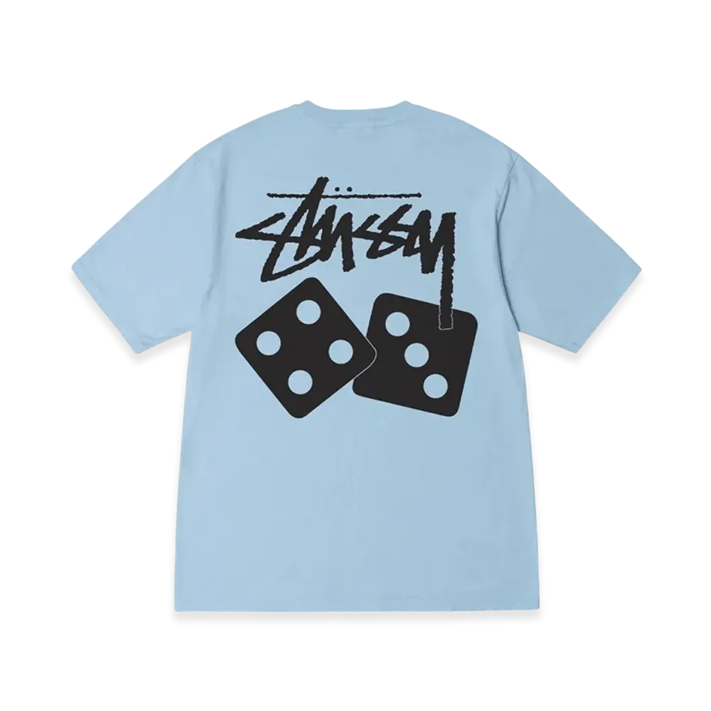 Stussy Dice Pigment Dyed Tee 2023 "Sky Blue"