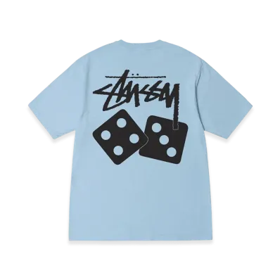 Stussy Dice Pigment Dyed Tee 2023 "Sky Blue"