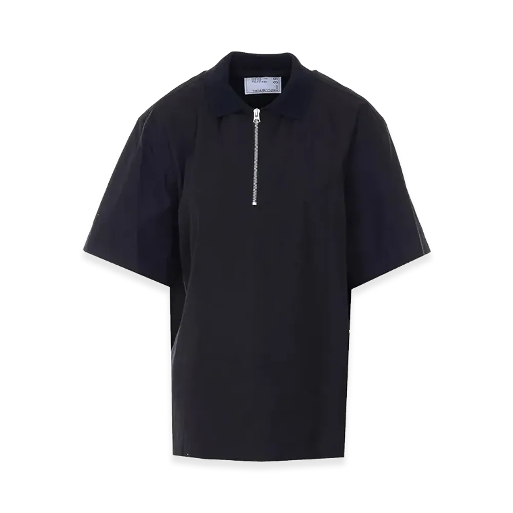 sacai Poplin Polo Shirt "Black"