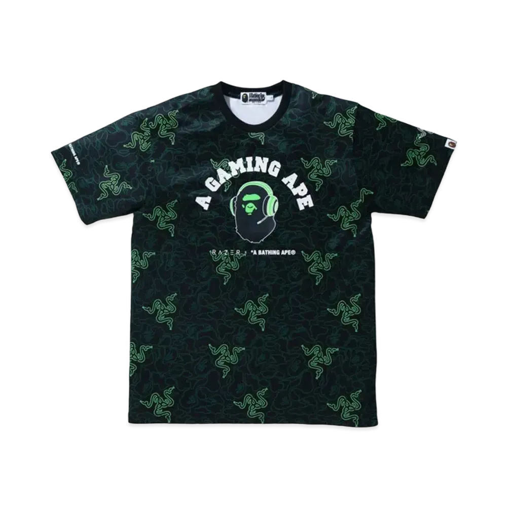 A BATHING APE / Razer A Bathing Ape Neon Camo Team Tee "Black"