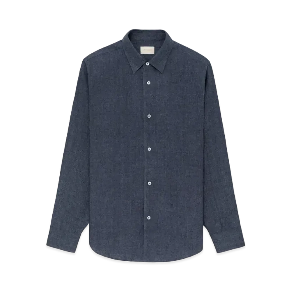 Aime Leon Dore Long-Sleeve Linen Shirt "Navy"