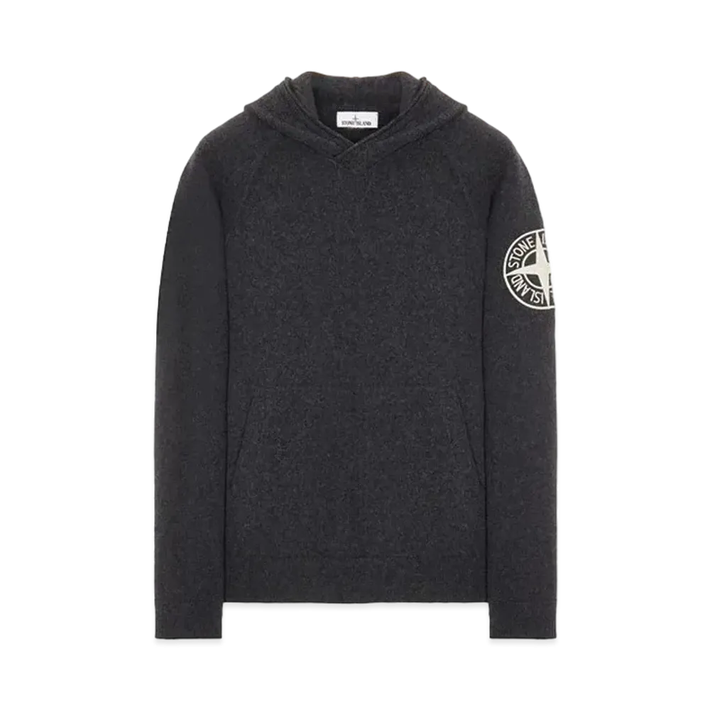 Stone Island 513B7 GEELONG WOOL WITH EMBROIDERY "Steal Grey"
