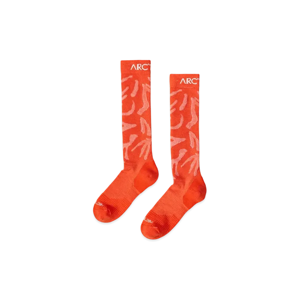 ARC'TERYX Merino Wool Grotto Ski Sock "Dk Solaris/White"