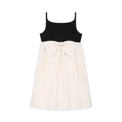 CELINE Women's Muguet Dress in Double Wool Crepe "Black"