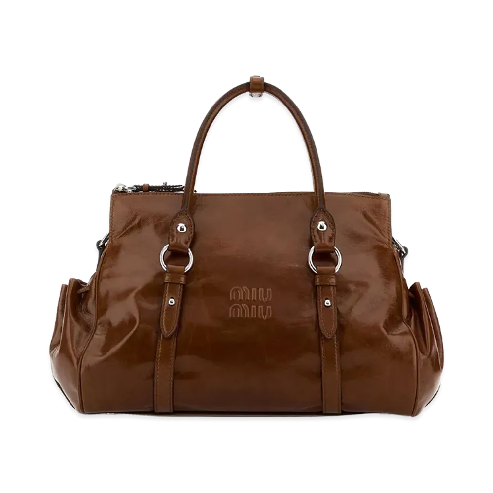 MIU MIU Women's Leather Handbag "Brown"