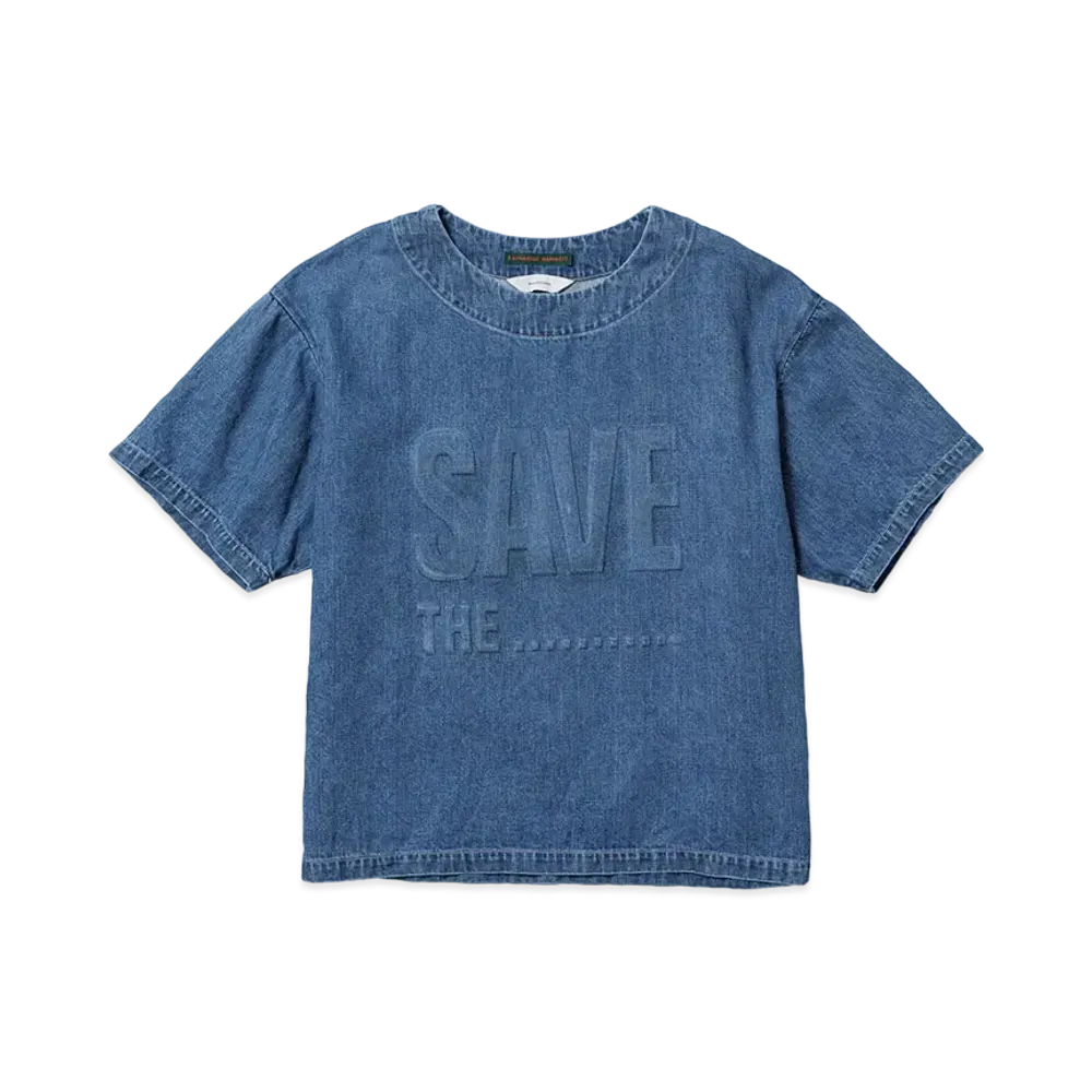Sasquatchfabrix "Katharine Hamnett" Denim Smock Save The "Indigo Blue"